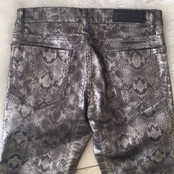 // all saints python print skinny jeans // - Picture 5 of 8